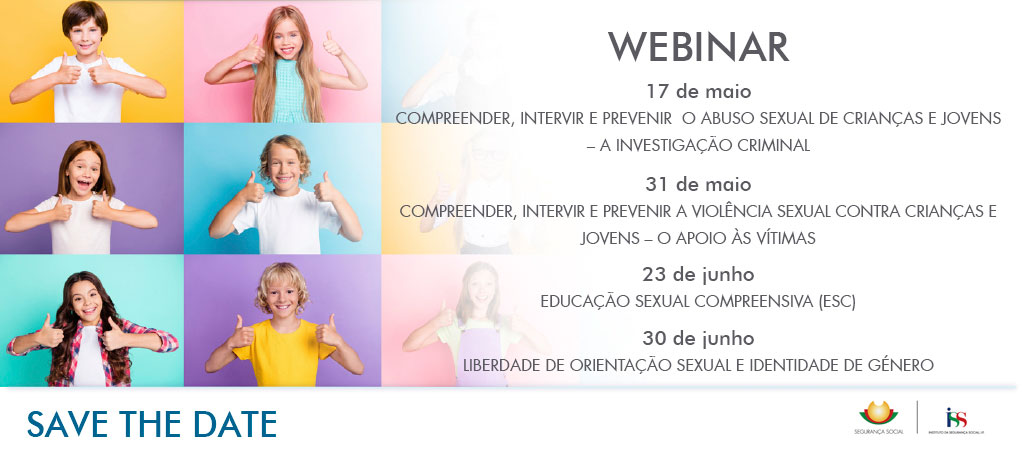 Ciclo temático de webinares sobre liberdade e autodeterminação sexual de crianças e jovens